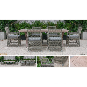 DEVON COLLECTION - Europe design 2017 UV resistance Wicker PE Rattan Dining set table and 6 chairs Outdoor Furniture